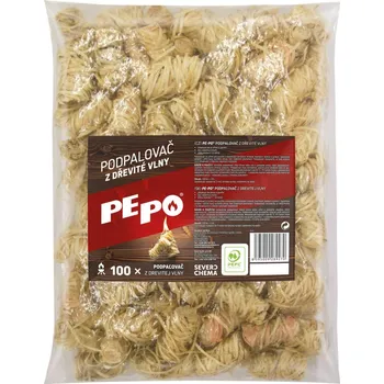 Podpalovač SEVERO CHEMA PE-PO podpalovač z dřevité vlny 100 ks