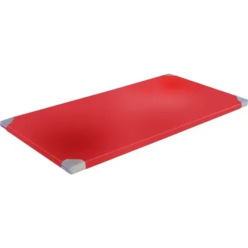 Gymnastika Žíněnka Classic 200x100x6 cm, RG 100, červená, antislip, kožené rohy