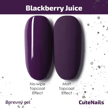 Lak na nehty CuteNails UV Gel True Color: Blackberry Juice - 8 ml