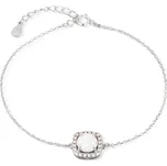 JVD Stříbrný náramek s bílým opálem SVLB0513SH2O117