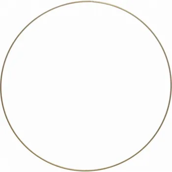Kovová obruč na výrobu věnců, lapačů snů, macramé atd. ZLATÁ MATNÁ (různé rozměry) Ø 30cm