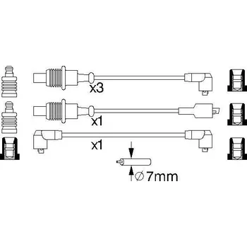 Zapalovací a žhavicí svíčka Zapalovací kabely CITROEN BX 16 68kW