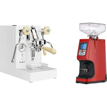 Kávovar Lelit Mara PL62X V2, white + Eureka Atom 60, ferrari red