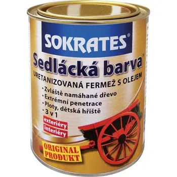 Lak na dřevo Sokrates Sedlácká barva 0830 červená cihlová pololesklá 2,0kg