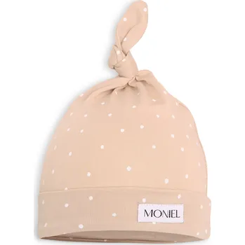 Oblečení a móda Moniel Dětská čepice Dots béžová 0-3 měsíce