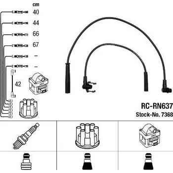 Zapalovací kabel Sada kabelů pro zapalování NGK 7368