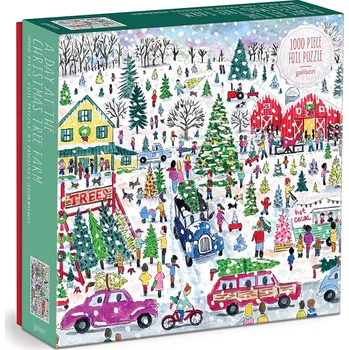 Puzzle Galison Puzzle Farma s vánočními stromky 1000 dílků