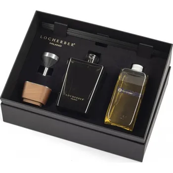 Tyčinkový aroma difuzér Dárková sada GIFT BOX 500 ml OUT OF MIND Skyline: aroma difuzér 500 ml, náplň 500 ml, tyčinky, trychtýřek a víčko z ořechového dřeva - doprava zdarma