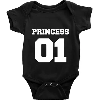 Výprodejové Dětské BODY PRINCESS 02 Černé - (vel. 12 měsíců)