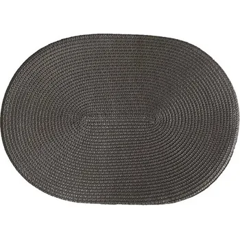 prostírání Jutové prostírání na stůl RATAN oválné tmavě šedé