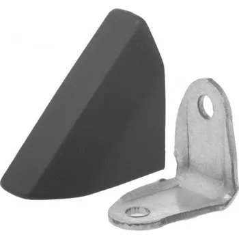 Nábytkové kování Interex Kovový úhelník s PVC krytkou - Černý / 10ks