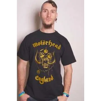 Pánská móda Merch Motörhead: Tričko England Classic Gold M
