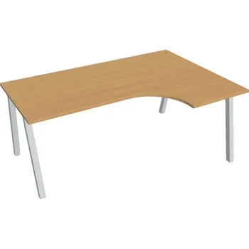 Kancelářský vozík HOBIS kancelářský stůl tvarový, ergo levý - UE A 1800 60 L, buk + doprava zdarma