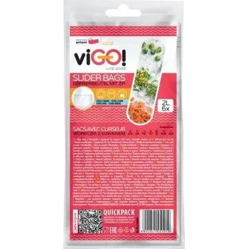 QUICKPACK 7564001 viGO! Sáčky uzavíratelné s jezdcem 2l - 6 ks