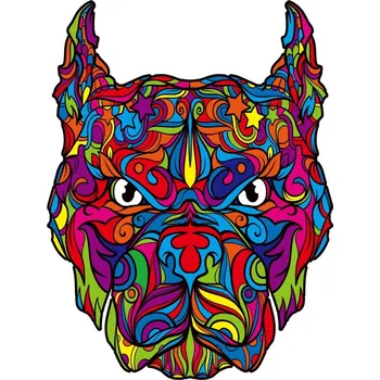 3D puzzle Dřevěné puzzle Pitbull/M