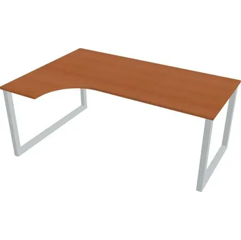 Kancelářský vozík HOBIS kancelářský stůl tvarový, ergo pravý - UE O 1800 P, třešeň + doprava zdarma