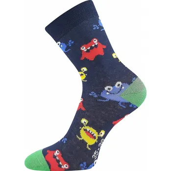 České ponožky BOMA s příšerkami velikosti ponožek: 17-19 ( EUR vel. 25-29)