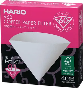 Filtr do kávovaru Hario V60-01 bílé