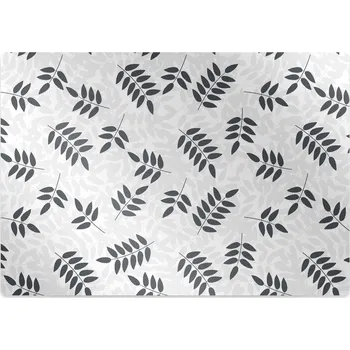 Podložka pod nábytek Podložka pod židli Černé a šedé listy