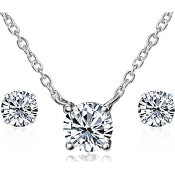 Souprava šperků Set stříbrný náhrdelník + náušnice