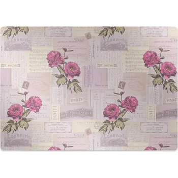 Podložka pod nábytek Podložka pod kolečkovou židli Papír a pivoňky