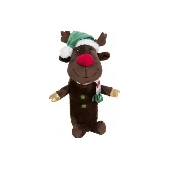 Hračka pro psa Xmas REINDEER, plyšový sob s pet lahví uvnitř