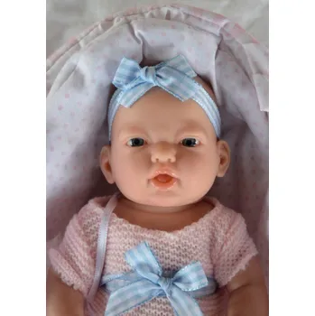 Panenka Realistické miminko - holčička - Venuška v přenosné tašce od španělské firmy Marina & Pau (Mini Golosinas Baby - 21 cm - balené v sáčku)