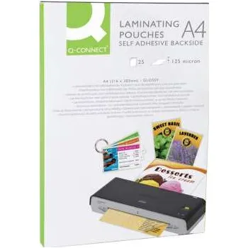 Laminátor Laminovací fólie Q-Connect - A4, 2x 125 mic, 25 ks, lesklé