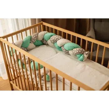 MSM Mantinel do postýlky - bílá srdíčka - vzor 34 Délka mantinelu: 180 cm