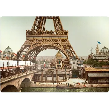 Podložka pod nábytek Ochranná podložka pod židli Eiffelova věž retro