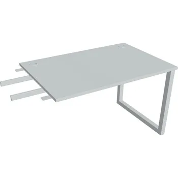 Kancelářský vozík HOBIS přídavný stůl do úhlu - US O 1200 RU, hloubka 80 cm, šedá + doprava zdarma