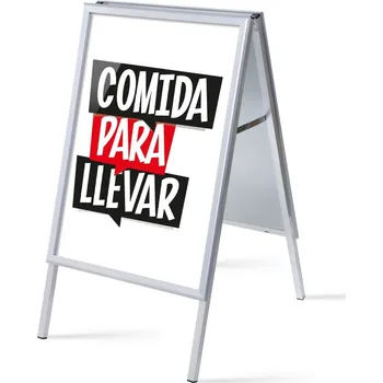 Značení Set reklamního áčka A1, Take away, bílý, španělsky