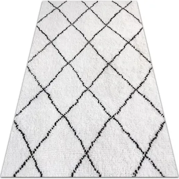 Koberec Vinylový koberec pro domácnost Černé čáry vzorec