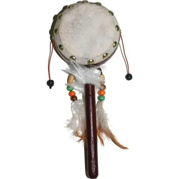 Karnevalový doplněk Indiánský ruční bubínek 21 cm