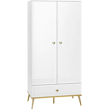 Šatní skříň Skříň šatní bílý lesk GOLDIN 01