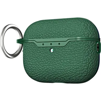 Pouzdro na mobilní telefon Pouzdro pro Apple AirPods Pro (2022) / AirPods Pro - kožený vzor - gumové - zelené
