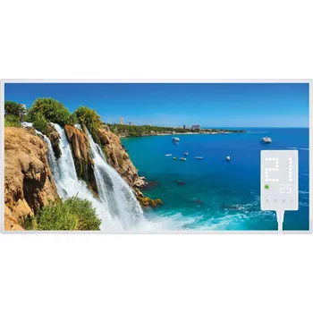 Topný panel Infračervený ohřívač Heidenfeld HF-HP105 s termostatem - 1000 Watt Motiv: Waterfall
