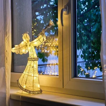 Vánoční světelná dekorace Decoled 3DA50W anděl 50 cm 40 LED teplá bílá