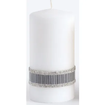 Svíčka Svíčka válec Crystal Black medium fi8 bílá