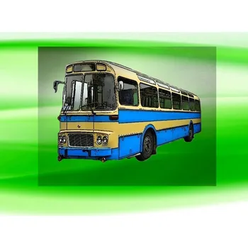 Nášivka autobus KAROSA ŠL11 DTF nažehlovačka 24x16 cm (nažehlovačka s AUTOBUSEM)
