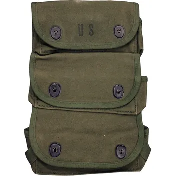 ARMÁDNÍ ORIGINÁL US ARMY Sumka bavlněné pouzdro na granáty 3 kapsy M26 US Vietnam original
