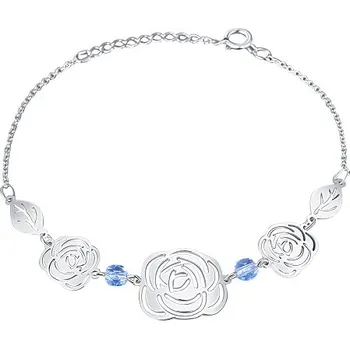 Náramek ŠPERKY-NM, Stříbrný dámský náramek růže 1911 Délka náramku: 18 cm