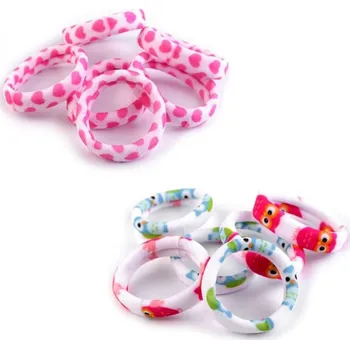 Gumičky do vlasů - srdce, sova květ