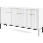 Prostorná komoda Nova - bílá/zlatá