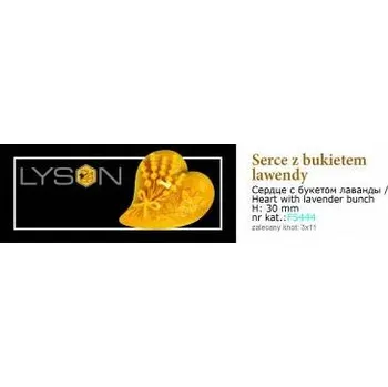 Forma na odlévání Lysoň silikonová forma - srdce s kyticí levandule