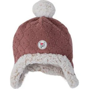 Kojenecké oblečení LODGER Hřejivá čepice Hatter Folklore Fleece Rosewood 3 - 6 m