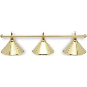 Kulečníková lampa Ansett Trade Kulečníková lampa GOLD 3, zlaté širmy