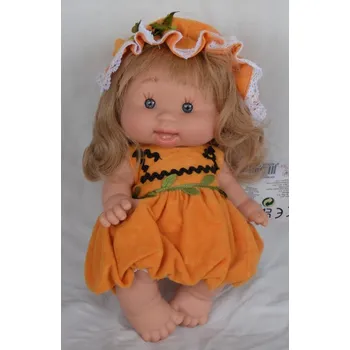 Panenka Panenka Nenote Halloween - v oblečku "Dýně" od španělské firmy Marina & Pau (Nenotes Halloween - 26 cm )