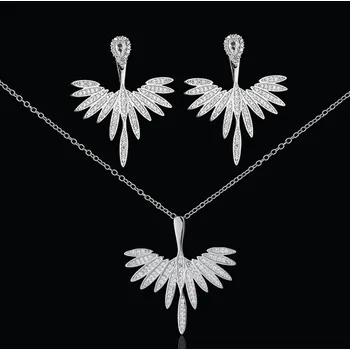 Souprava šperků B-TOP Dámská souprava Lotus - bílé pozlacení