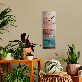 Hodiny STYLER Nástěnné hodiny ADVENTURE sklo 20 x 60 cm